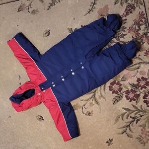 Baby Gap infant snowsuit, red and blue, 6-12 months 📦